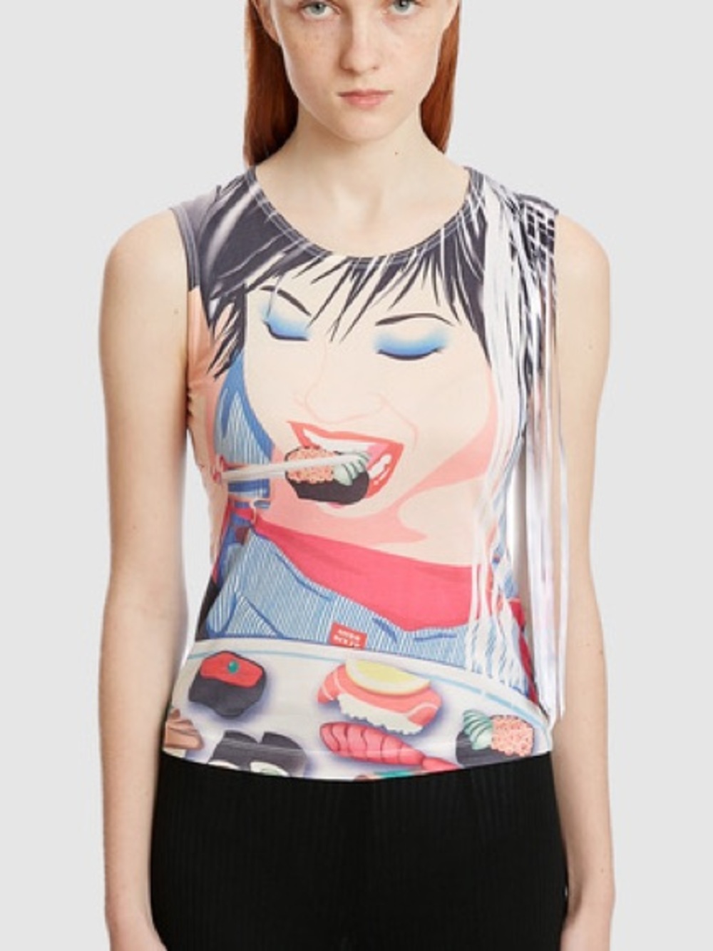 Miss Sixty Y2K vintage Euro VERY RARE grail sushi eating girl top
